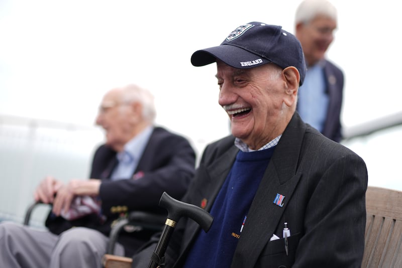 D-Day veteran Arnie Salter, 98, from Warwickshire, on board the Brittany Ferry ship Mont St Michel