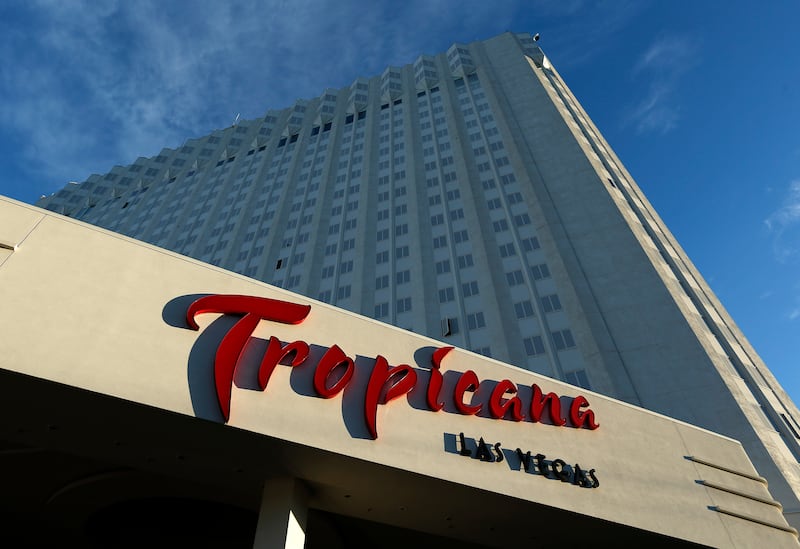 The hotel and casino was the last of the mob buildings in Sin City (AP)