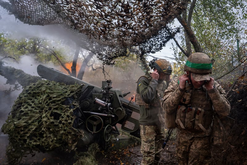 Thursday’s talks in Brussels come as Ukrainian troops are struggling to hold off better-equipped Russian forces (Alex Babenko/AP)