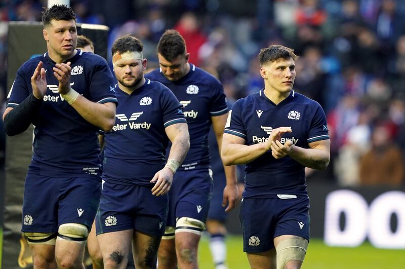 Scotland were left dejected after losing to France