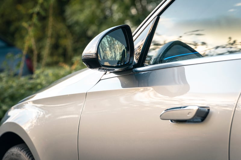 The door handles pop out when the driver nears the car