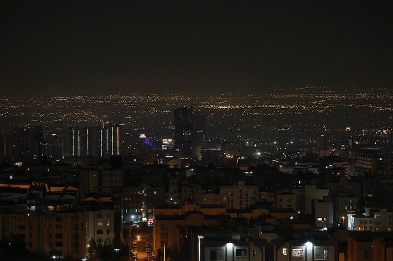 A view of Tehran capital of Iran in the early hours of Saturday morning on October 26 (Vahid Salemi/AP)