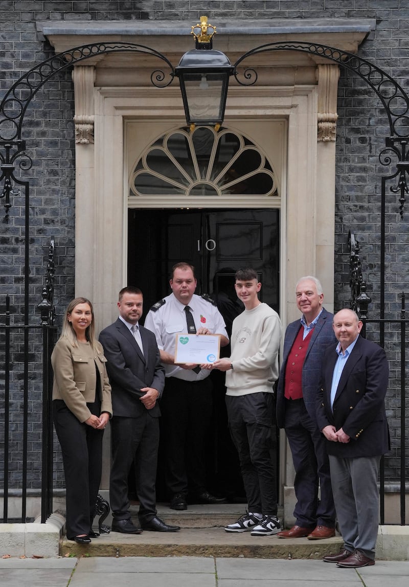 Jack Hurley, his father Colin Hurley, and campaigners handed their petition to No 10 on Wednesday