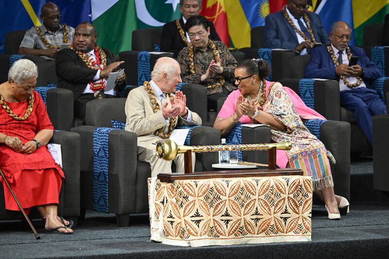 Charles told world leaders that the past cannot be changed, but hailed the Commonwealth’s strength and unity (AP)