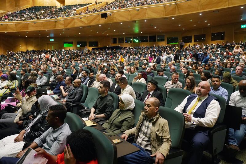 Attendees at the Dublin Convention Centre on Thursday