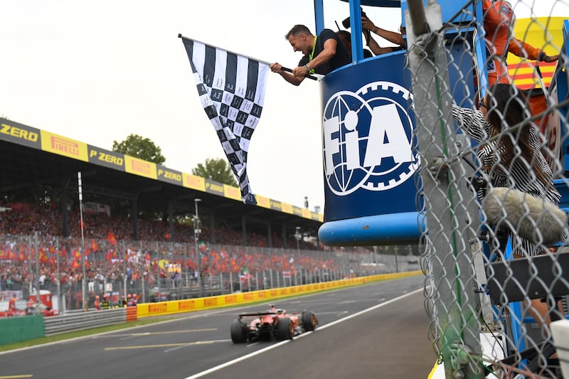 Charles Leclerc crossed the line first (AP)