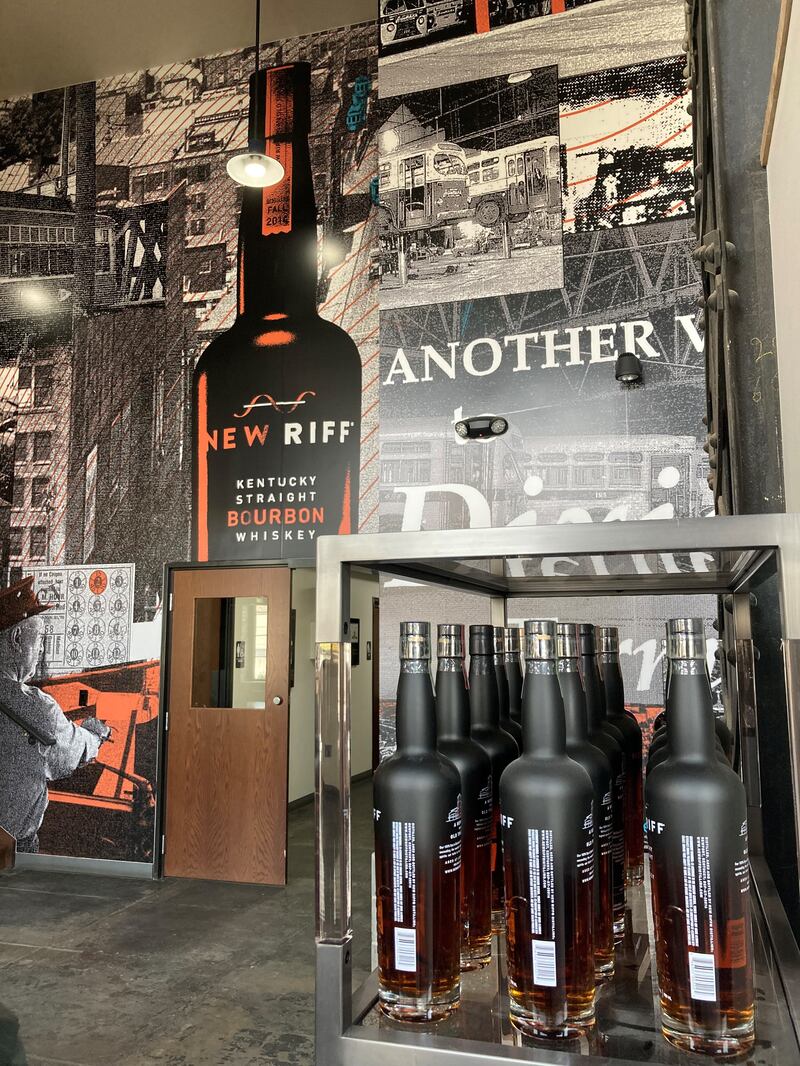 Entrance to New Riff Distilling, Newport (Hannah Stephenson/PA)