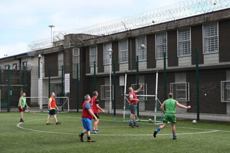 Prisoners at Maghaberry have taken part in a GAA coaching course hosted by Ulster GAA over a six-week period, focusing on key skills of the game as well as encouraging healthy minds and bodies. Picture: Michael Cooper.