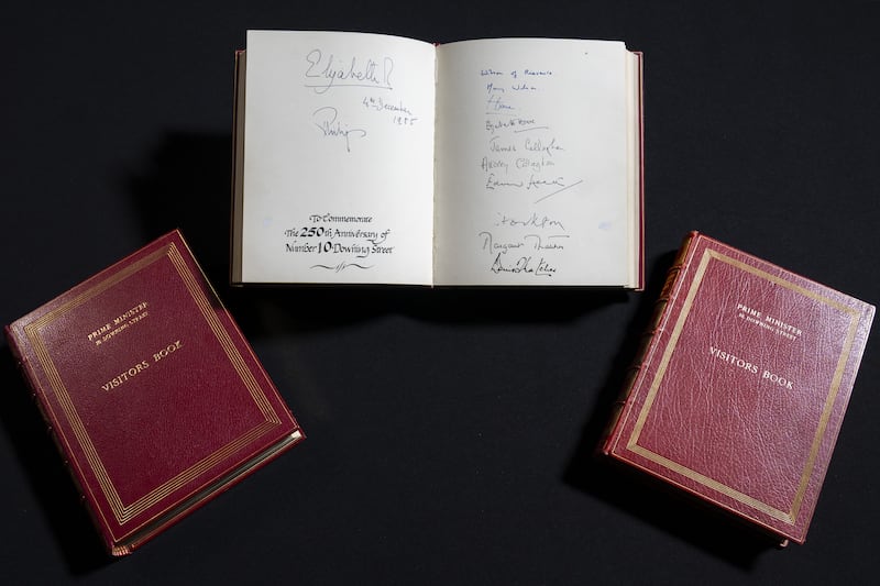 Three Downing Street Visitors Books at the National Archives