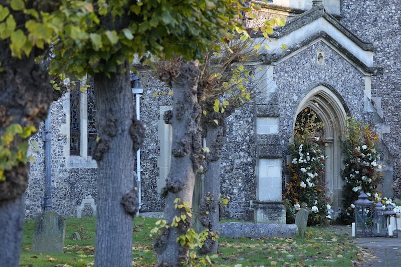 A general view of the church in the Home Counties ahead of the funeral service for One Direction singer Liam Payne