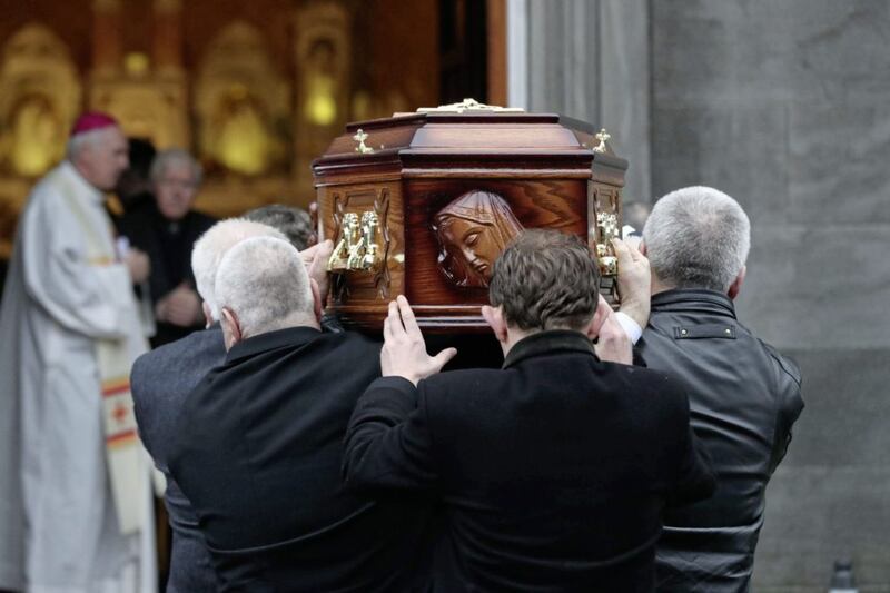 Dolores O&#39;Riordan's funeral at St Joseph&#39;s Church in Limerick. Picture by Niall Carson/PA 