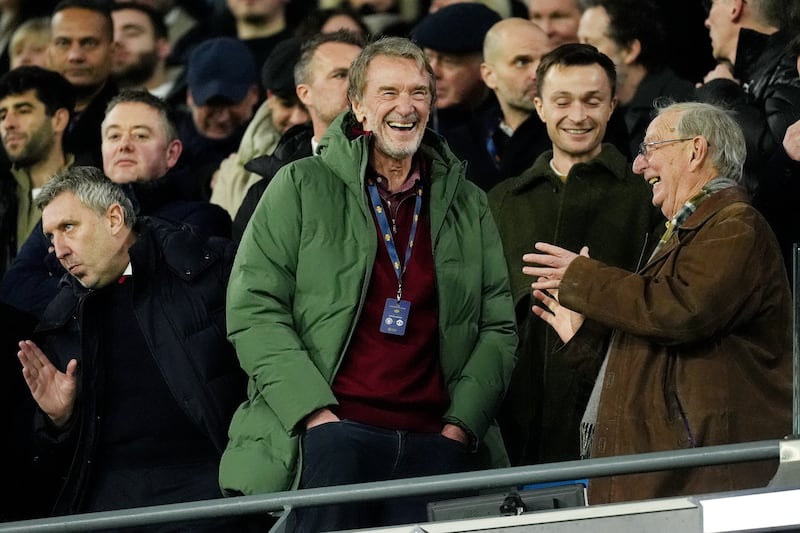 Thinly disguesed criticism was levelled against Sir Jim Ratcliffe (centre), the chief executive of Ineos and a minority shareholder at Manchester United.