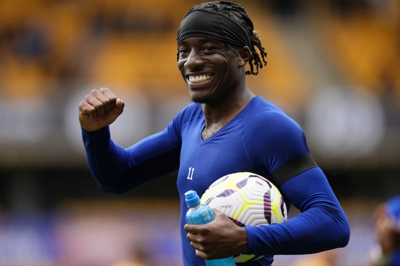 Noni Madueke hit a hat-trick for Chelsea against Wolves