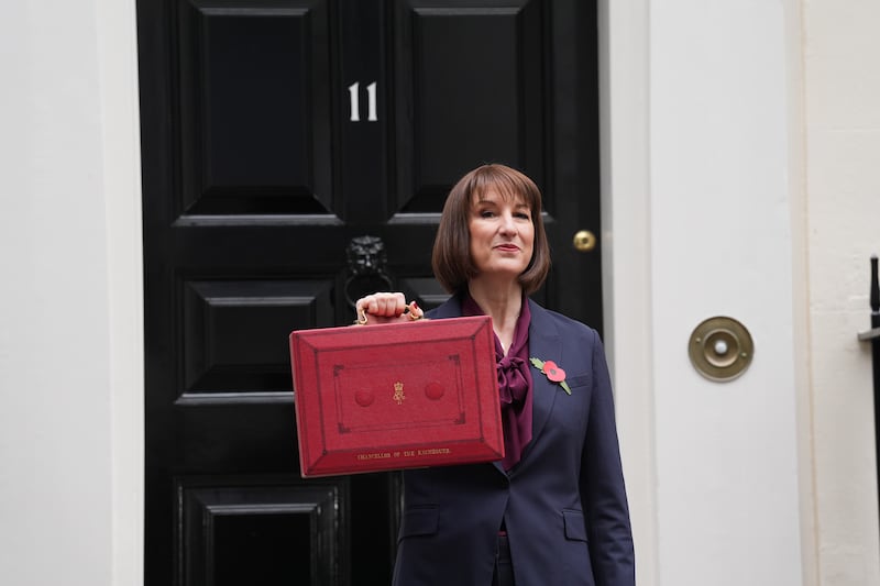 Chancellor Rachel Reeves outside 11 Downing Street with her ministerial red box before delivering her Budget in the Houses of Parliament