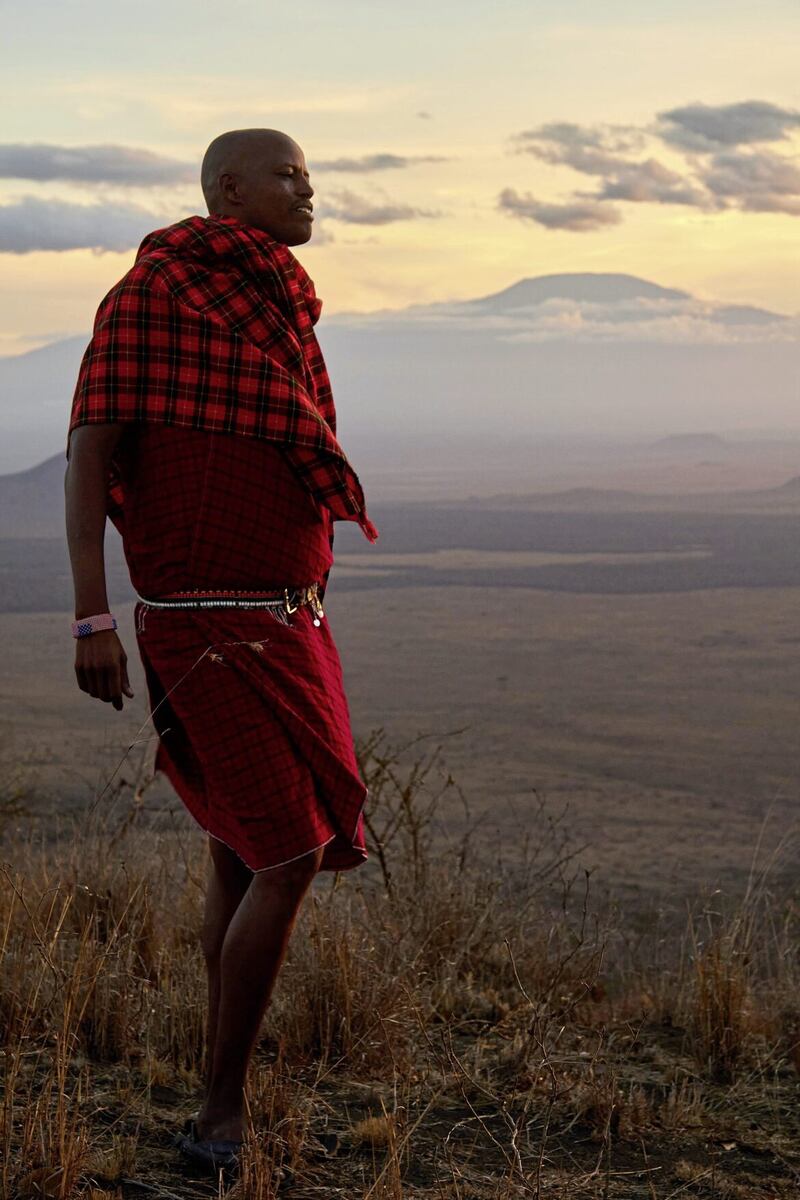 A Maasai guide at Ol Donyo Lodge 