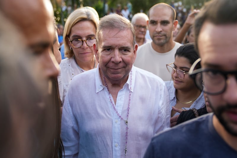 FILE – Venezuelan opposition presidential candidate Edmundo Gonzalez attends a campaign event before the election in Caracas, Venezuela, June 13, 2024. (AP Photo/Ariana Cubillos, File)