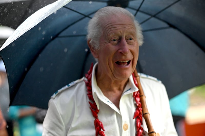 The King during his tour to Samoa