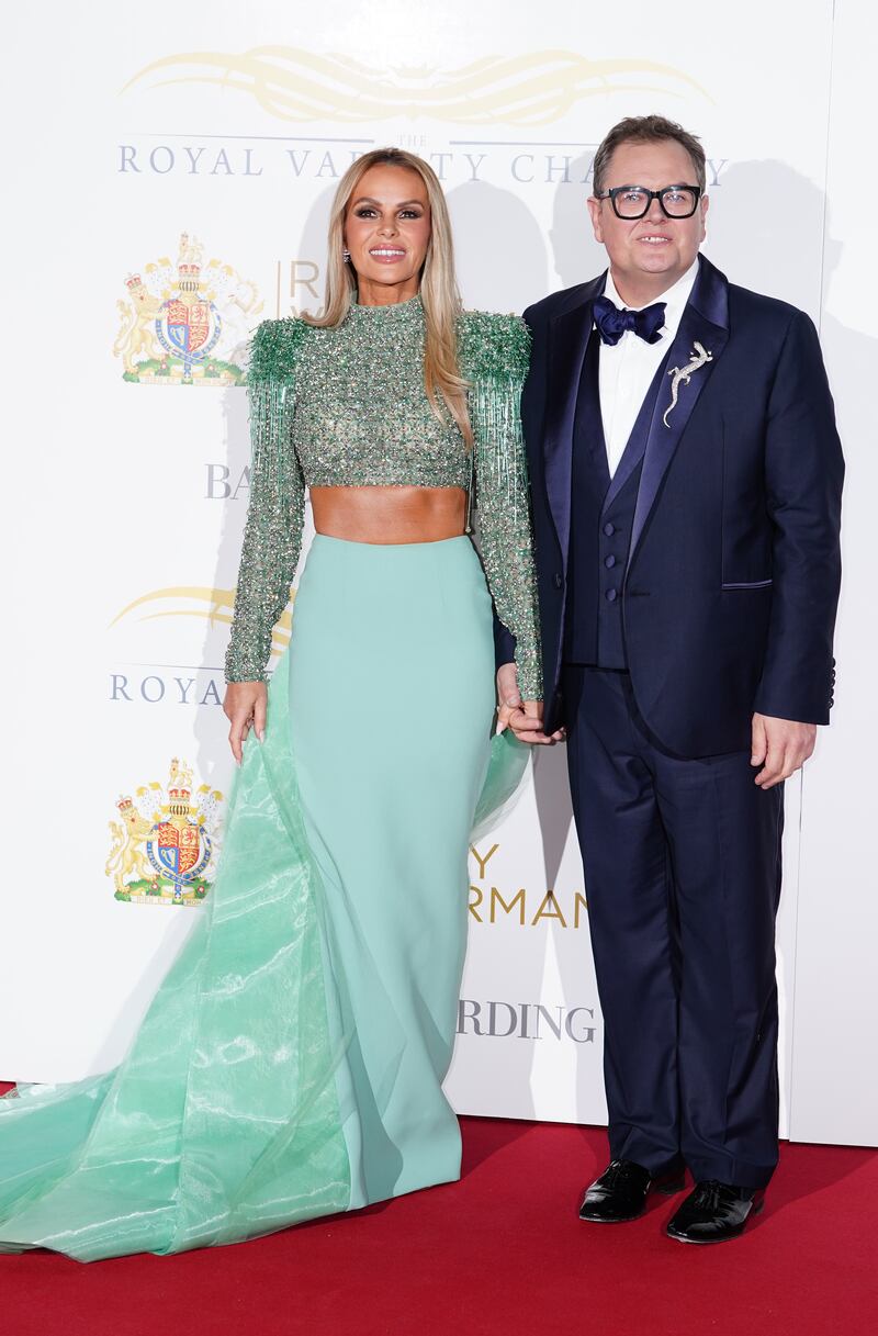 Amanda Holden and Alan Carr arrive for the Royal Variety Performance at the Royal Albert Hall, London.