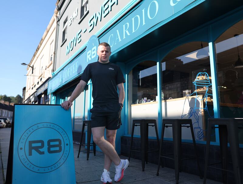 Armagh’s Aidan Nugent at his Gym R8 Coffee & Cardio in Armagh City.
PICTURE COLM LENAGHAN