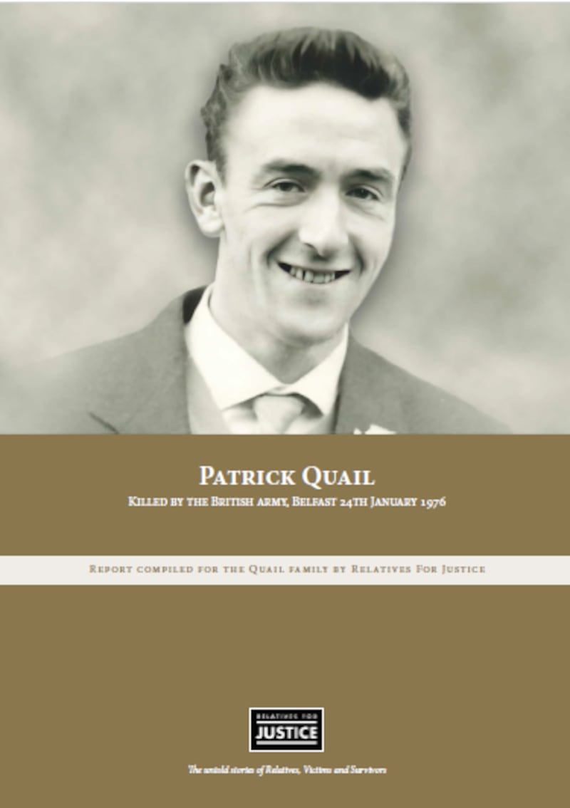 A report compiled about Patrick Quail compiled by Relatives for Justice