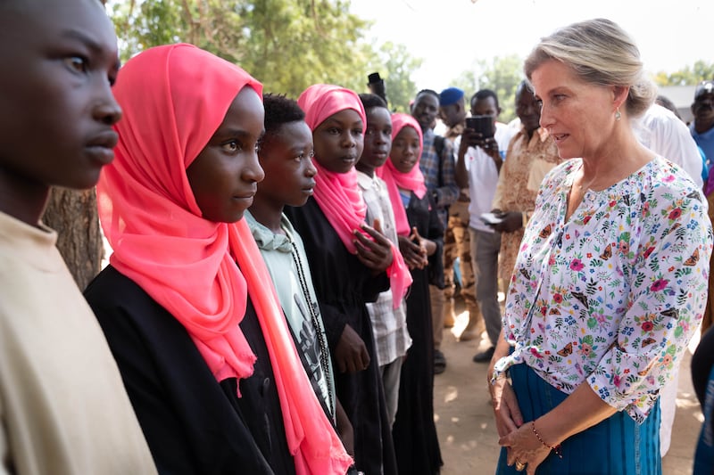 The duchess met refugees fleeing to Chad to escape the civil war in Sudan