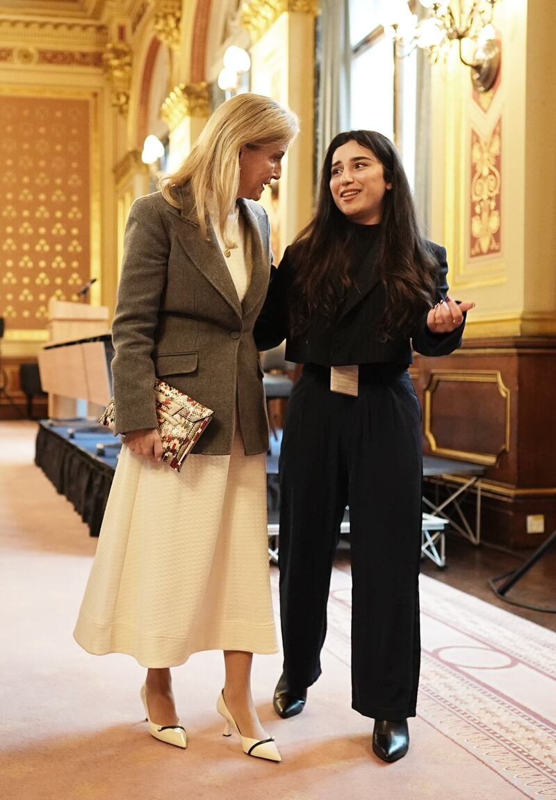 Sophie with Yazidi genocide survivor Awaz Abdi