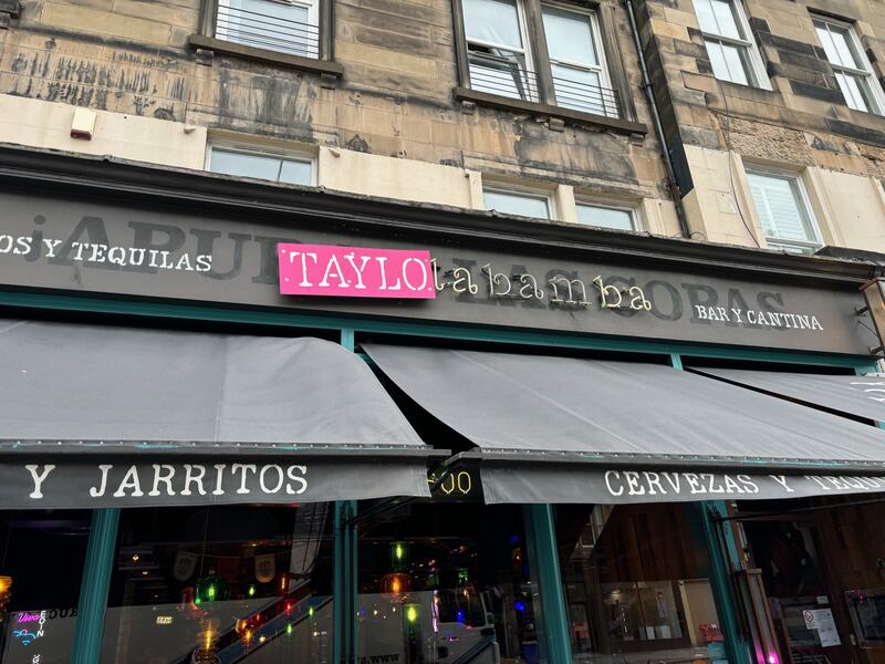 A venue on Lothian Road, Edinburgh, has changed its signage ahead of Taylor Swift’s arrival in the city