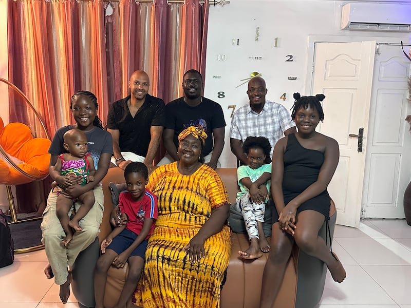 Ibe had the opportunity to visit and connect with his paternal family, some whom he’d never met in person before