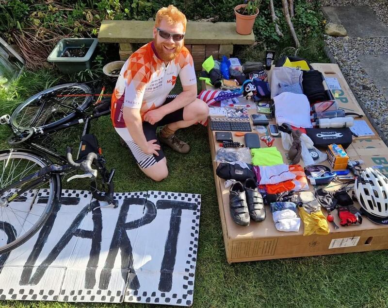 Anthony Butcher with his bike 