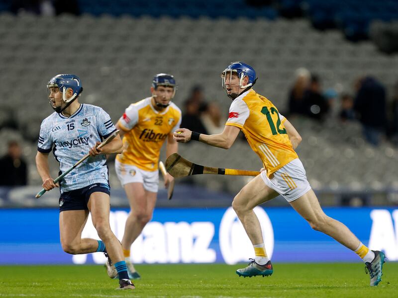 Antrim's James McNaughton was one of the team's bright sparks in Saturday night's defeat to Dublin at Croke Park Picture: Dylan McIlwaine