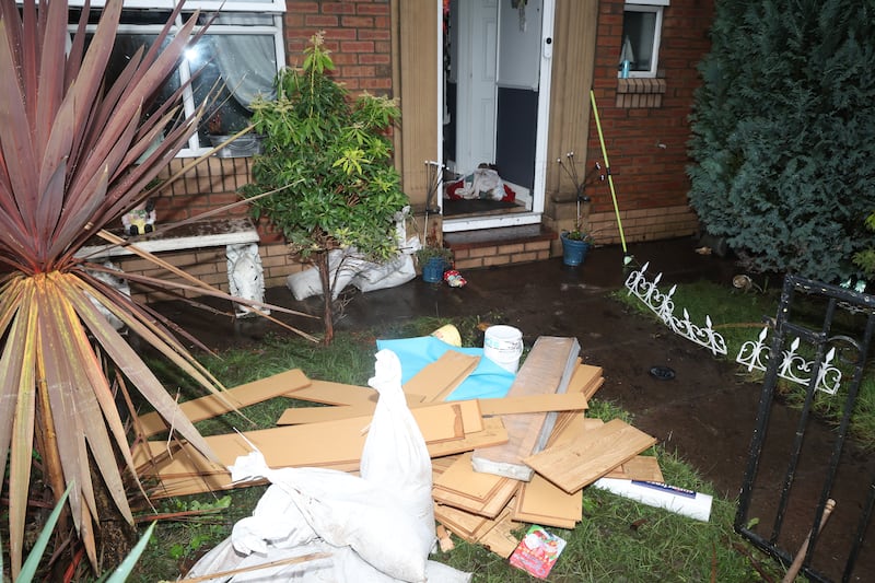 Sand bags flooding Co Tyrone coalisland