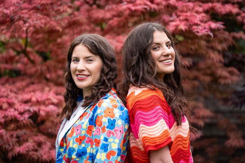 Twins Melissa and Georgia Laurie at their home in Sandhurst, Berkshire