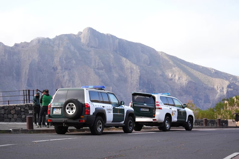 Members of the Guardia Civil near to the village of Masca, Tenerife