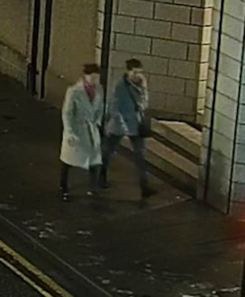 A CCTV image of the Huszti sisters from the night they disappeared.