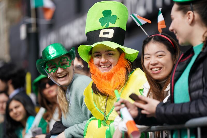 Crowds at the St Patrick’s Day parade in Birmingham