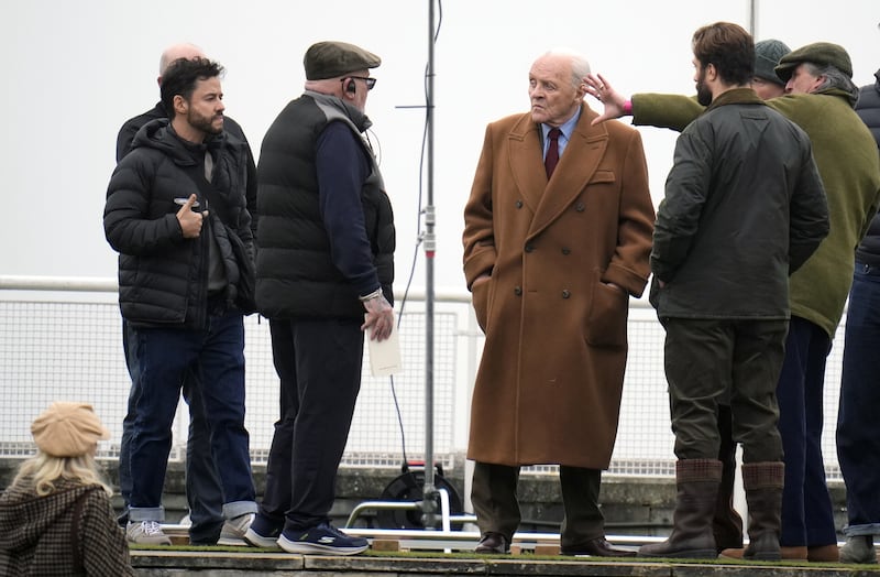 Sir Anthony Hopkins at Sandown racecourse