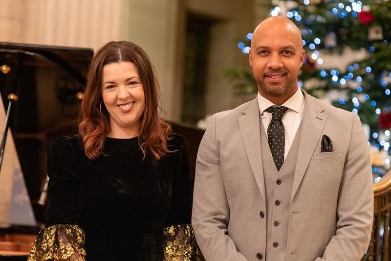 Rosie’s Trust ambassadors, Lisa McGee, writer of Channel 4’s Derry Girls, and Q Radio presenter, Ibe Sesay (photo credit: Rachel Cooke Photography - rachelcookephoto.com).