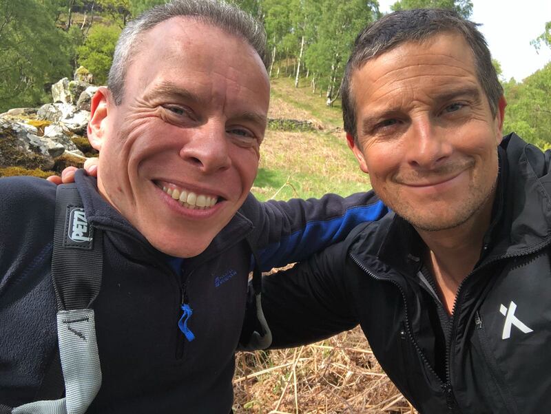 Warwick Davis and Bear Grylls