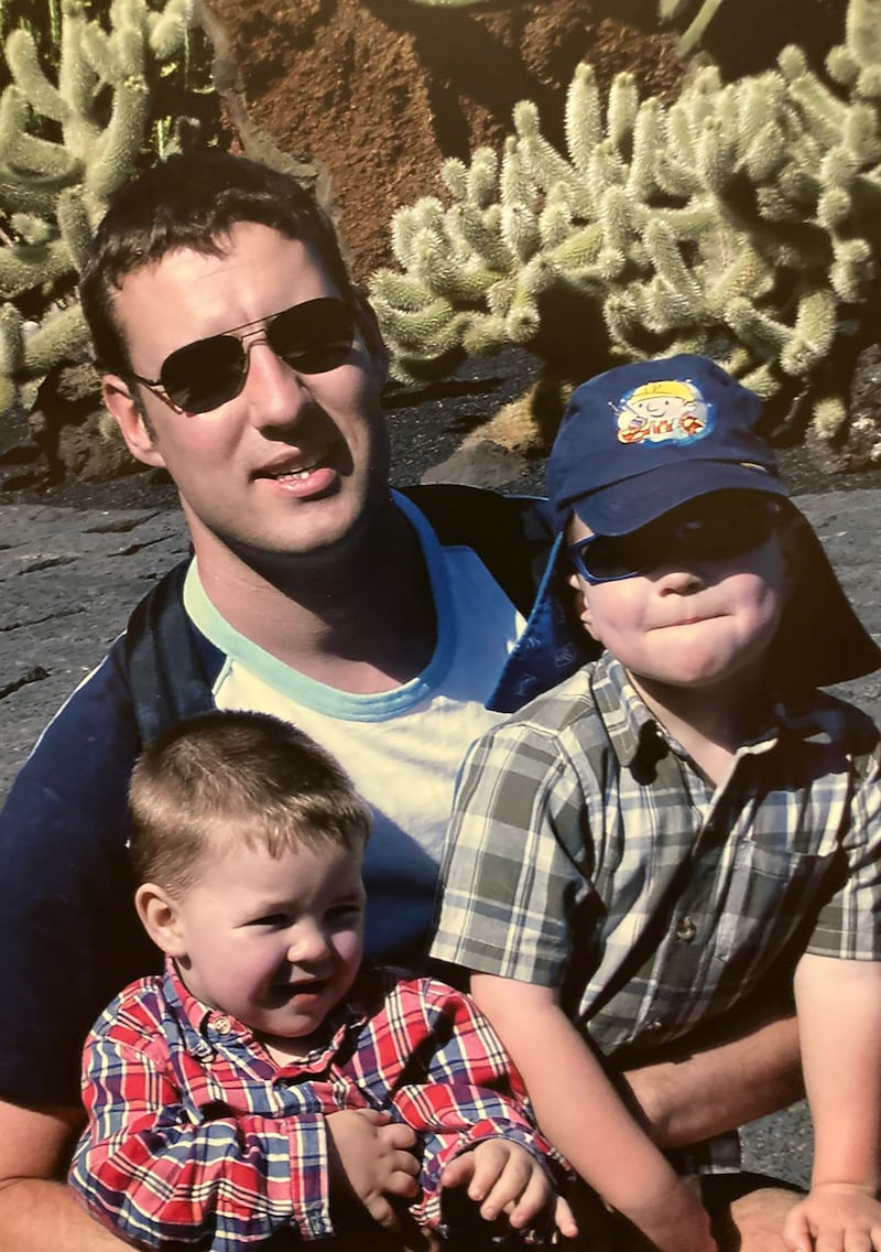 Alistair Wilson with his sons Andrew and Drew