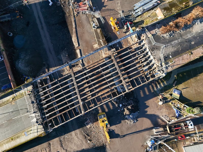 Work on the Boyne Bridge has been halted. PICTURE: MAL MCCANN
Sandy row south belfast translink Grand central station