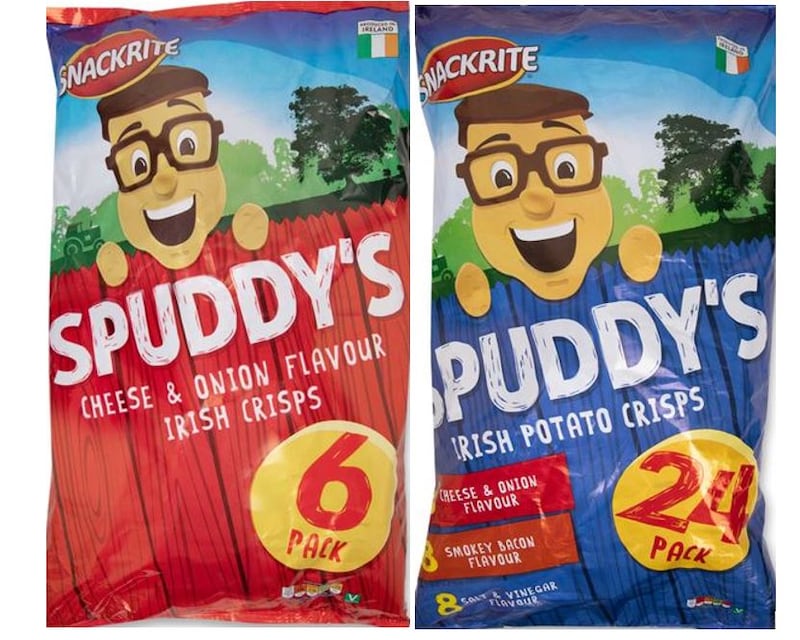 Batches of Spuddy's Irish Crisps were also recalled by FSAI. PICTURE: FSAI