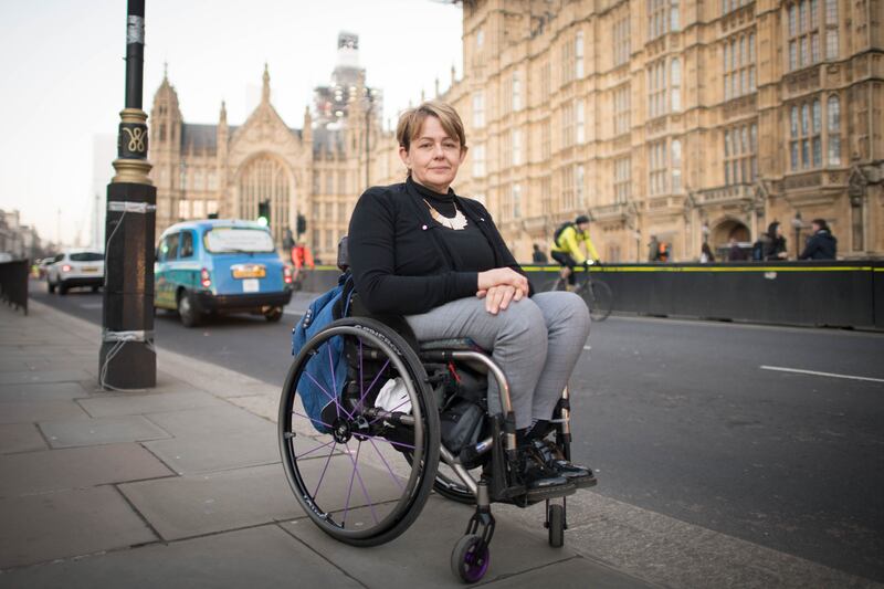 Baroness Tanni Grey-Thompson outside the Houses of Parliament