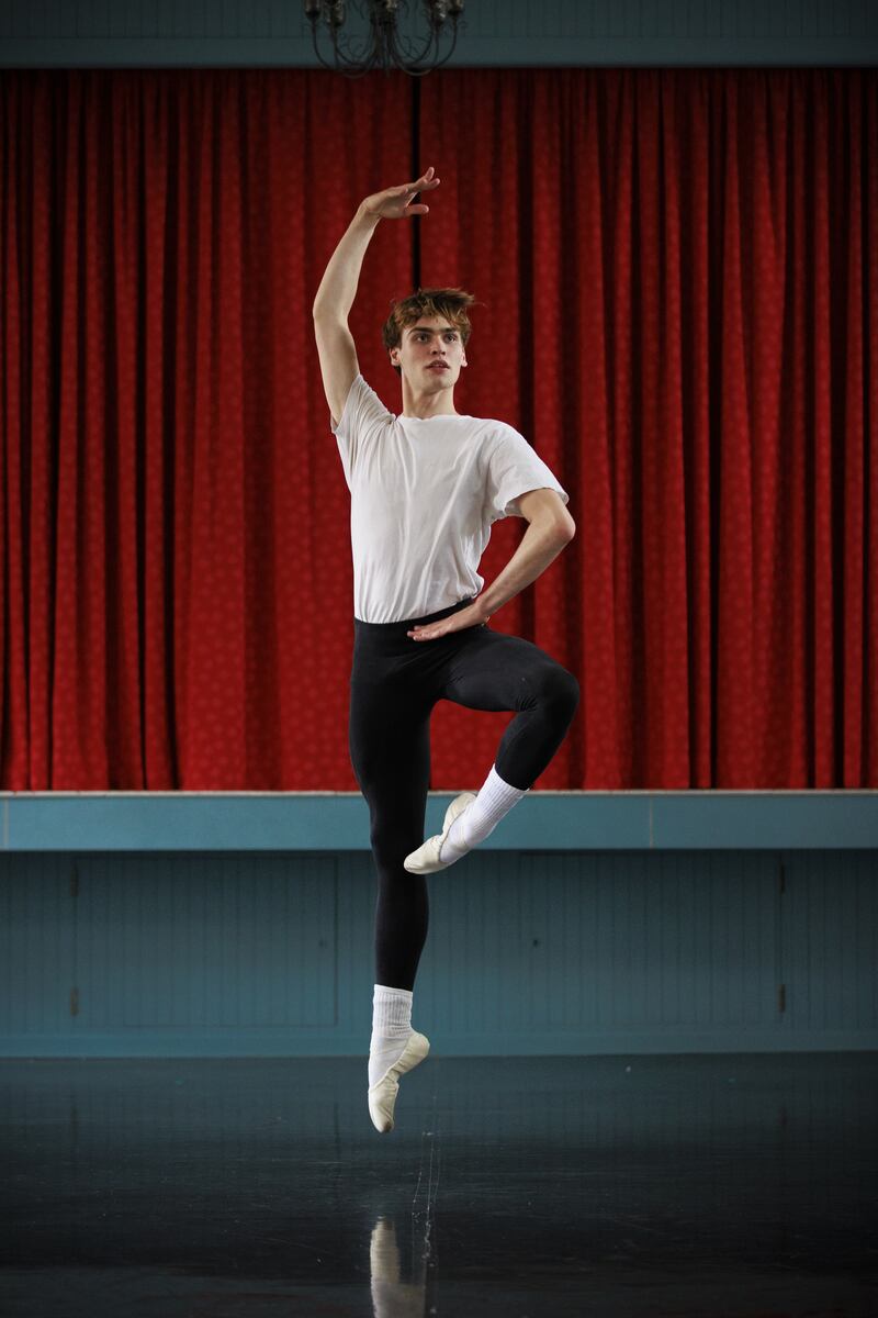 Oscar at the High Points Youth Ballet studio on Alfred Street in Belfast