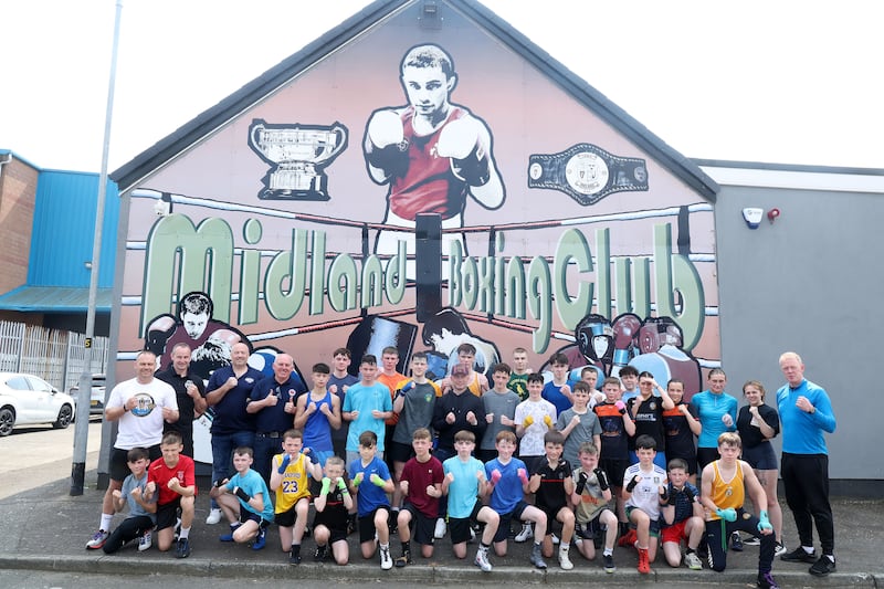 Young boxers in training at the Midlands Boxing gym ahead of their trip to Boston and Buffalo laterr this month. PICTURE: MAL MCCANN