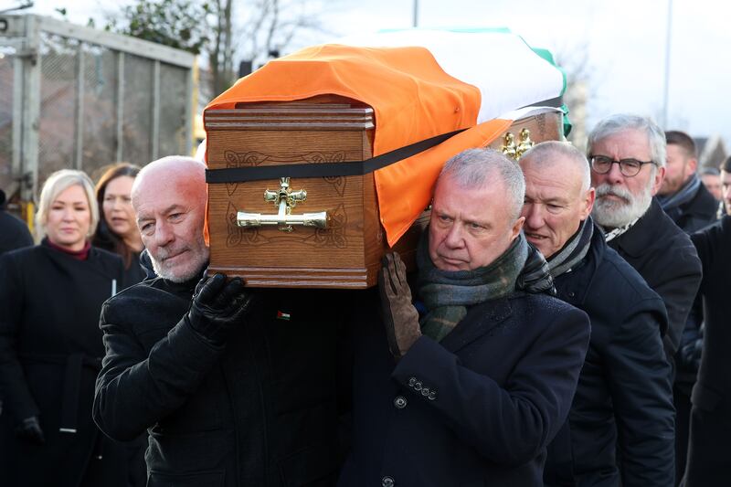 funeral of Ted Howell. PICTURE: MAL MCCANN