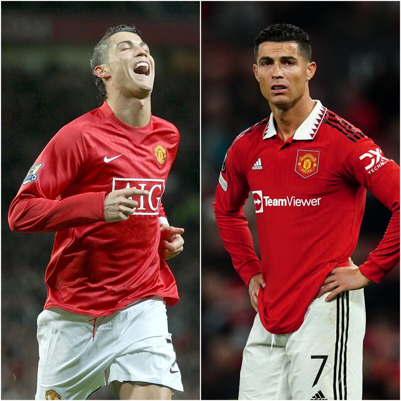 Ronaldo enjoyed two spells at United, albeit with contrasting fortunes