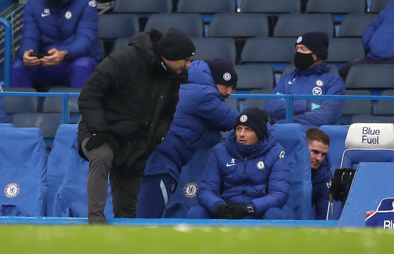 Barry (bottom right) was taken to Chelsea by Frank Lampard (left)