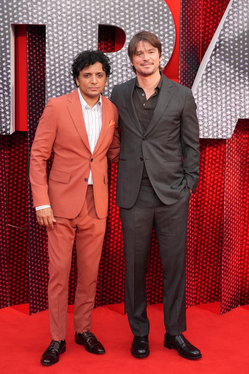 M. Night Shyamalan and Josh Hartnett at a special screening of Trap