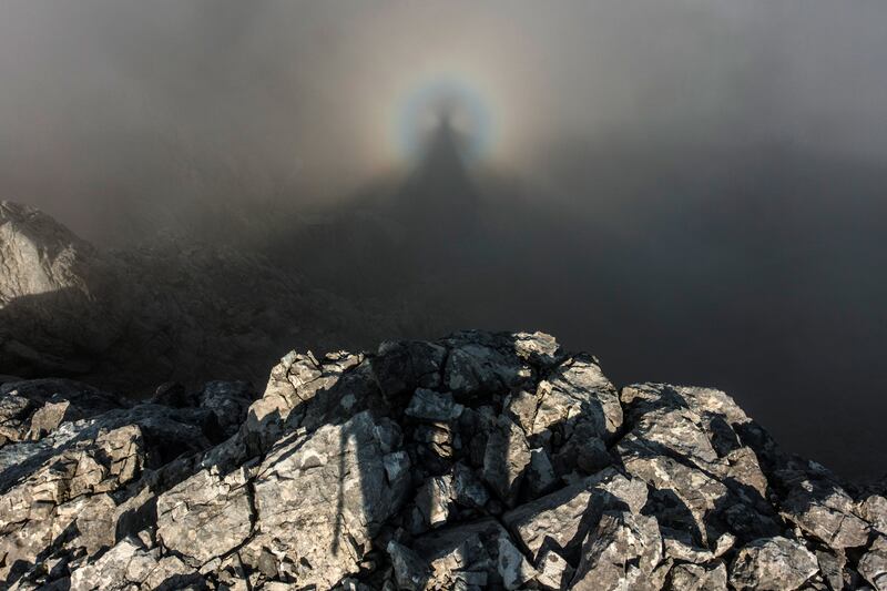 Brocken spectre near Mount Hochkalter