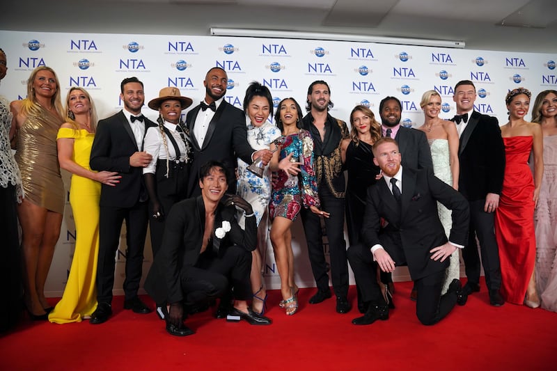 Dancers accepted the talent show award on behalf of Strictly at last year’s NTAs